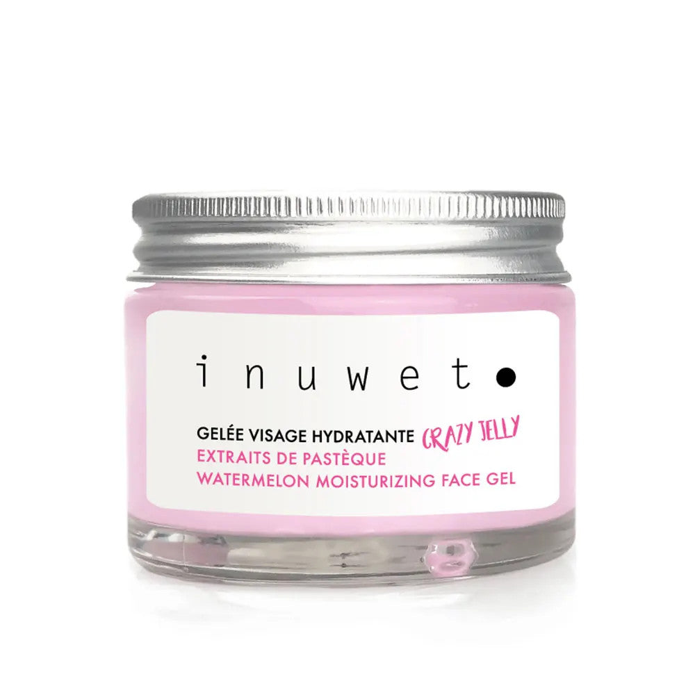 Inuwet Crazy Jelly Gel hydratant naturel pour le visage Parfum rose pastèque 50 ml (1,69 fl oz) 