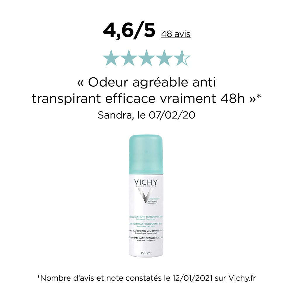 Vichy Deodorants Deodorant Anti Perspirant Spray 125ml (4.23fl oz)