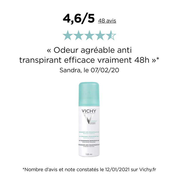Vichy Deodorants Deodorant Anti Perspirant Spray 125ml (4.23fl oz)