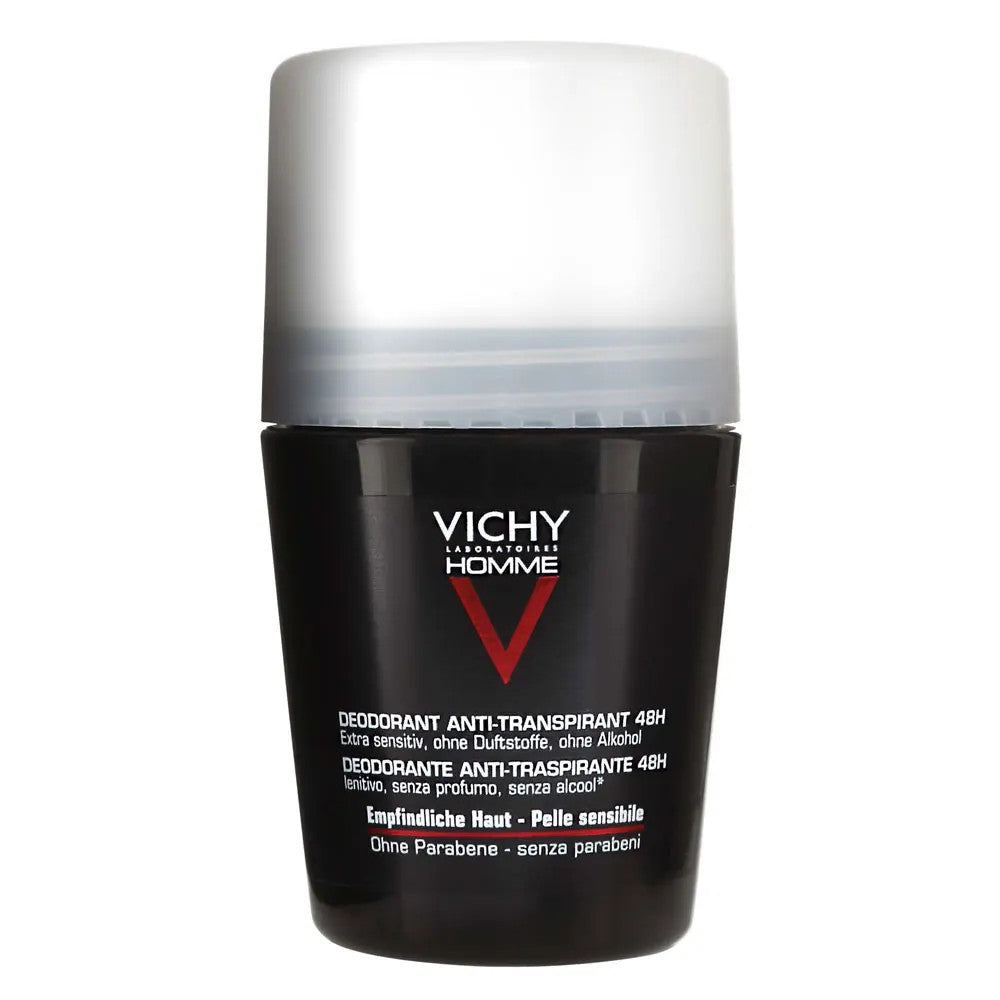 Vichy Homme Anti-Perspirant Roll-On Deodorant for Sensitive Skin 48h