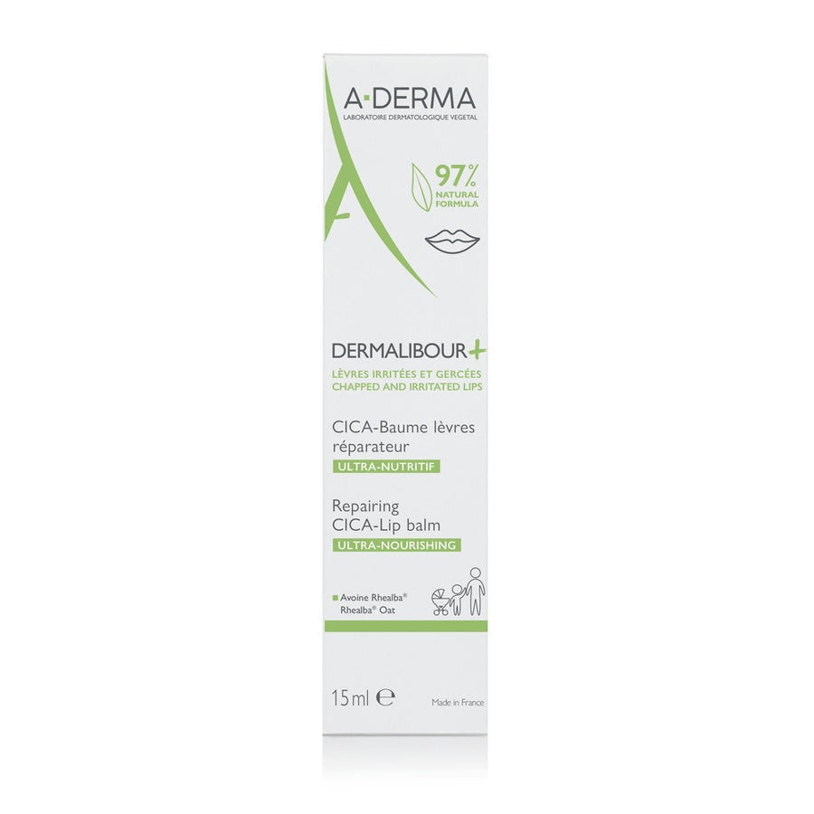 A-Derma Dermalibour+ Repairing CICA Lip Balm 15ml (0.50fl oz)