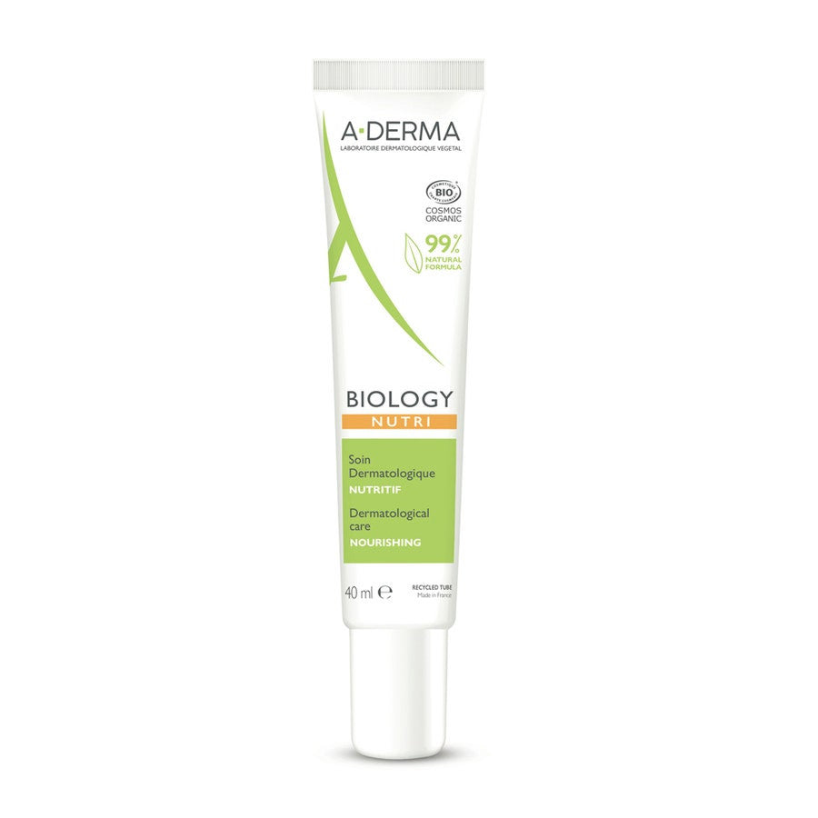 A-Derma Biology Nutri Nourishing 40ml (1.35 fl oz) - Organic Skincare for Skin Strengthening and Nourishment