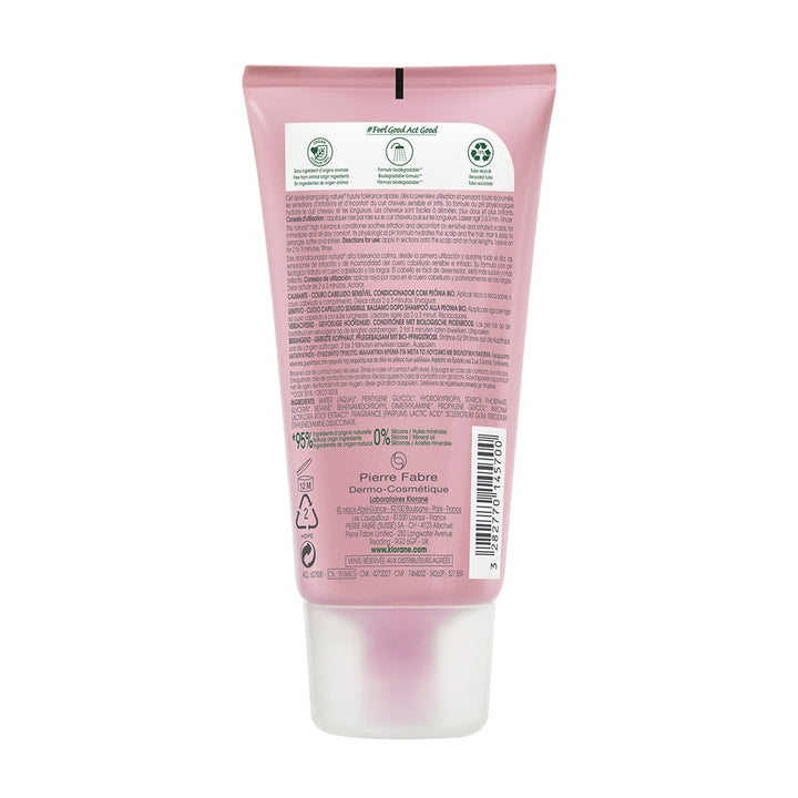 Klorane Peony Organic Soothing Conditioner Sensitive Scalp 150ml (5.07fl oz)