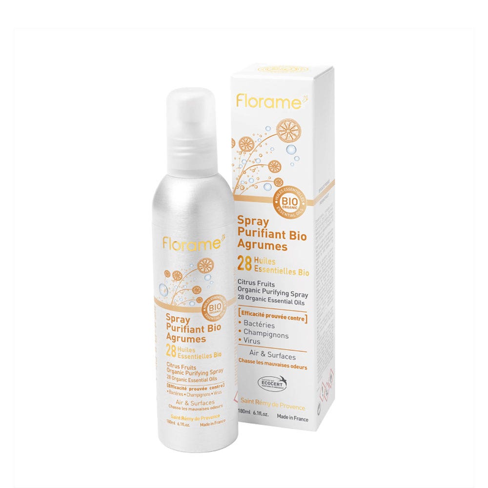 Florame Organic Purifying Spray With Citrus Fruit Air Et Surfaces 180ml (6.09fl oz)