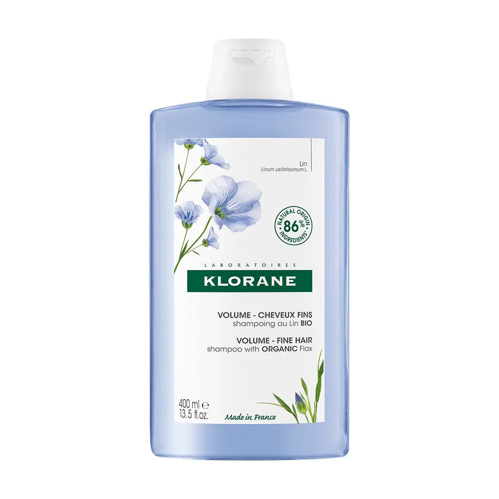 Shampooing Klorane Volumea aux fibres de lin pour cheveux fins 