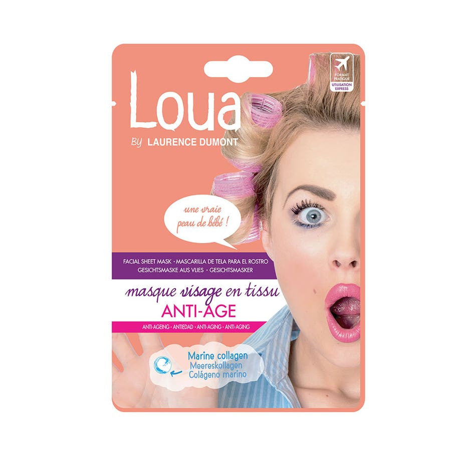 Masque anti-âge en tissu Loua pour peaux matures - 1 unité 