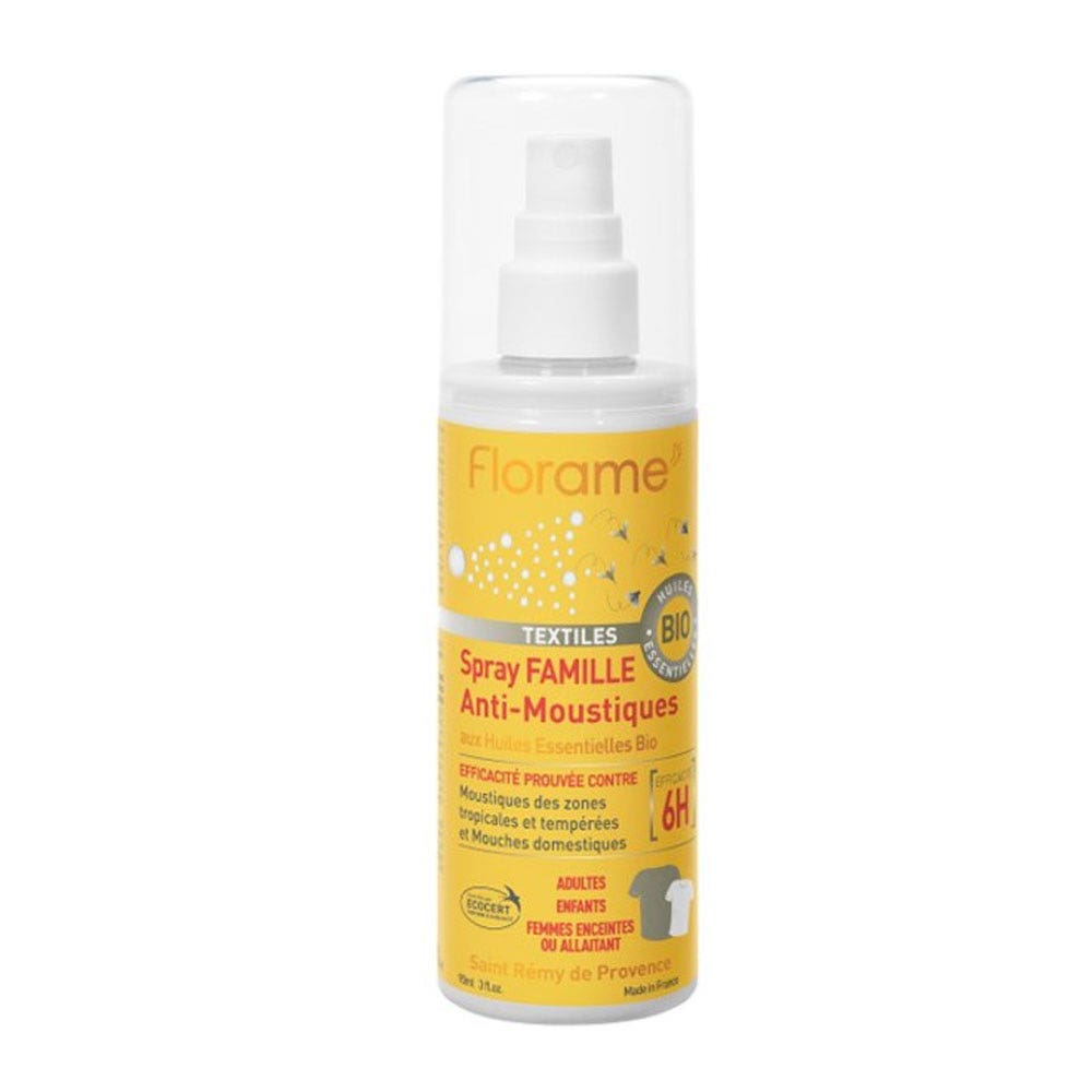 Florame Organic Mosquito Repellent Spray For Textiles Pour Textiles 90ml (3.04fl oz)