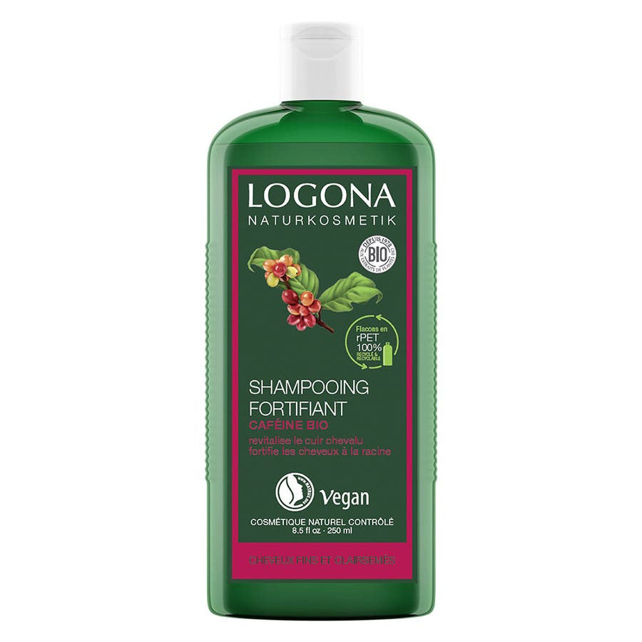 Logona Shampoing fortifiant à la caféine bio 250 ml (8,45 fl oz) 