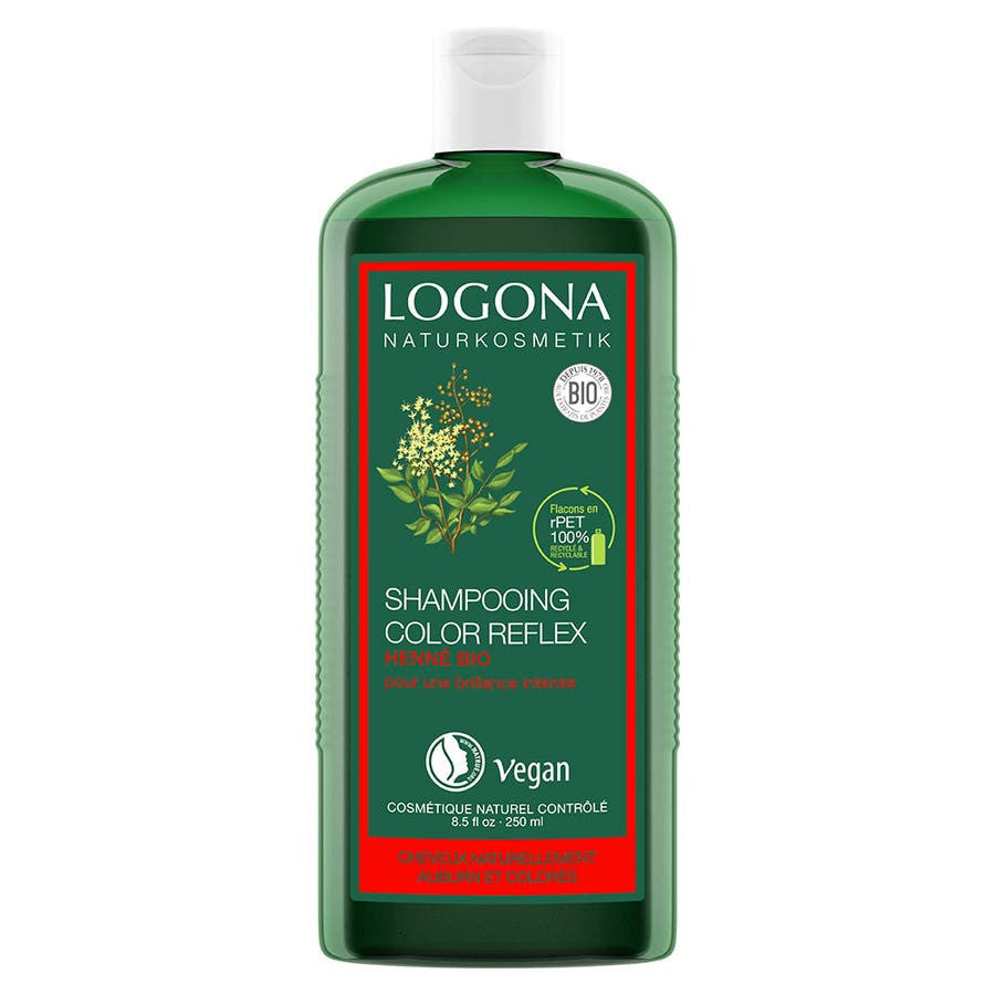 Logona Shampooing réflexe couleur au henné 250 ml (8,45 fl oz) 