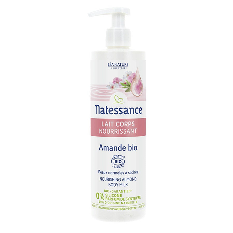 Natessance Organic Almond nourishing body lotion 400ml (13.52fl oz)