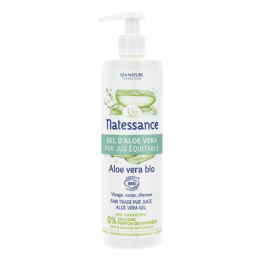 Natessance Gel d'Aloe Vera Pur Jus Équitable Bio 400 ml 