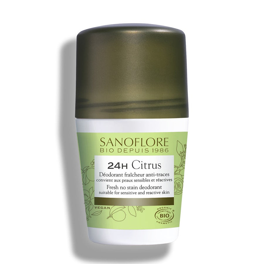 Déodorant roll-on 24h aux agrumes bio Sanoflore 50 ml 