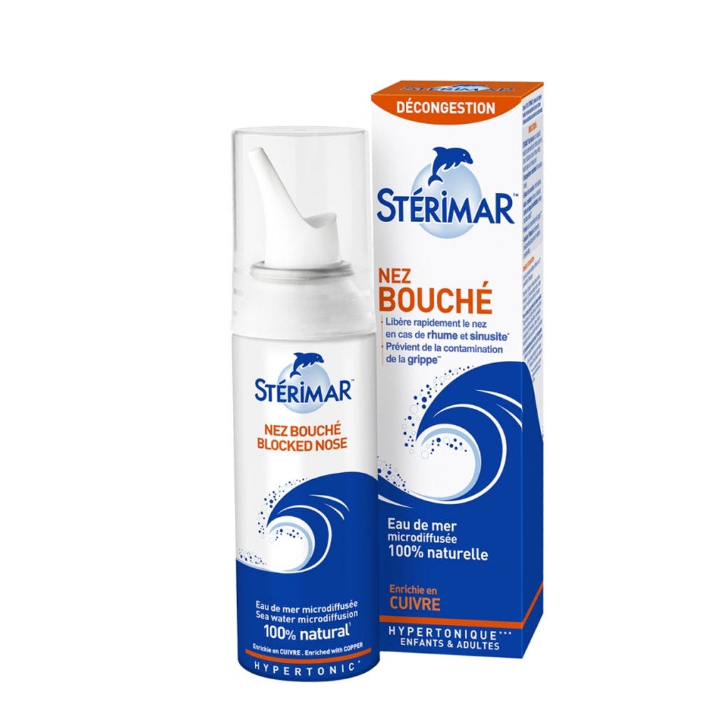 Sterimar Copper Hypertonic Nasal Spray Blocked Nose Enfants et adultes 100ml (3.38fl oz)