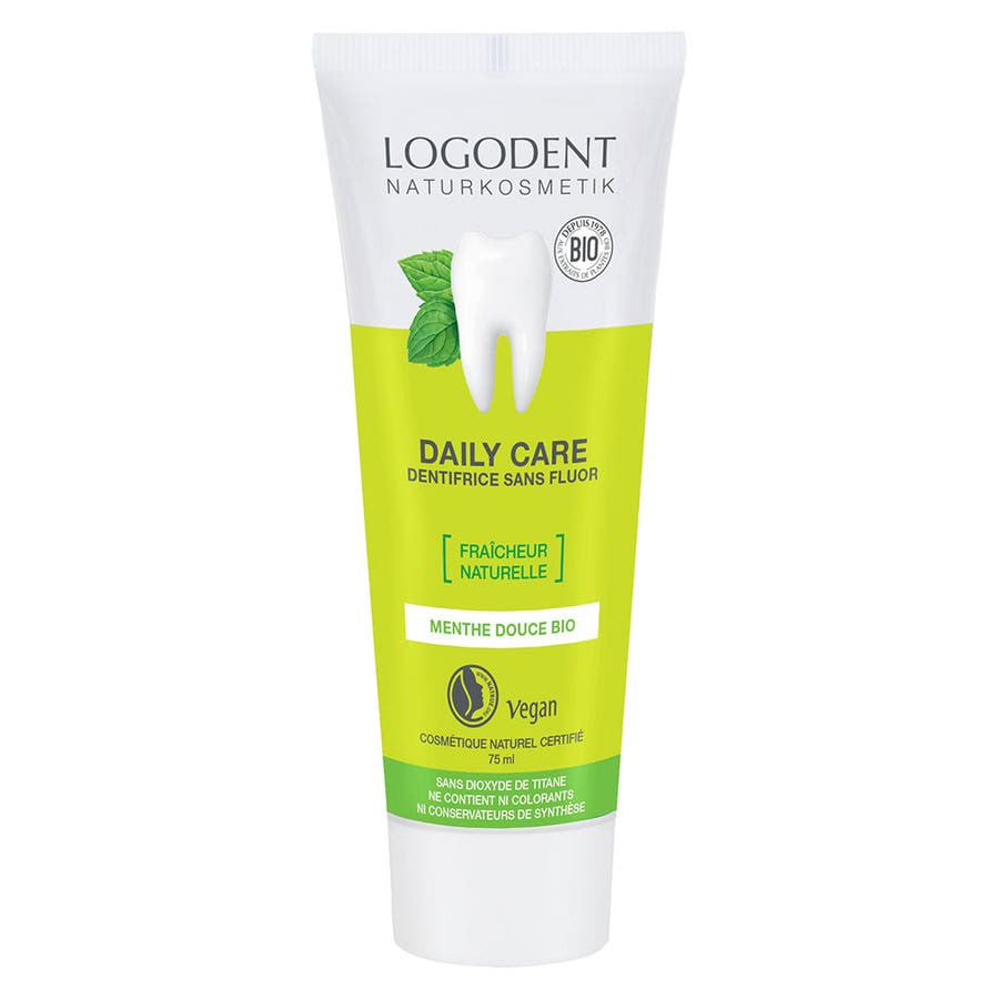 Logona Dentifrice Daily Care fraîcheur naturelle sans fluor 75 ml (2,53 fl oz) 