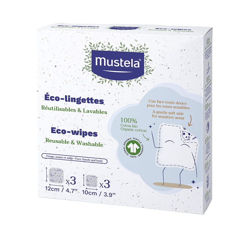 Mustela Reusable and Washable Wipes x6