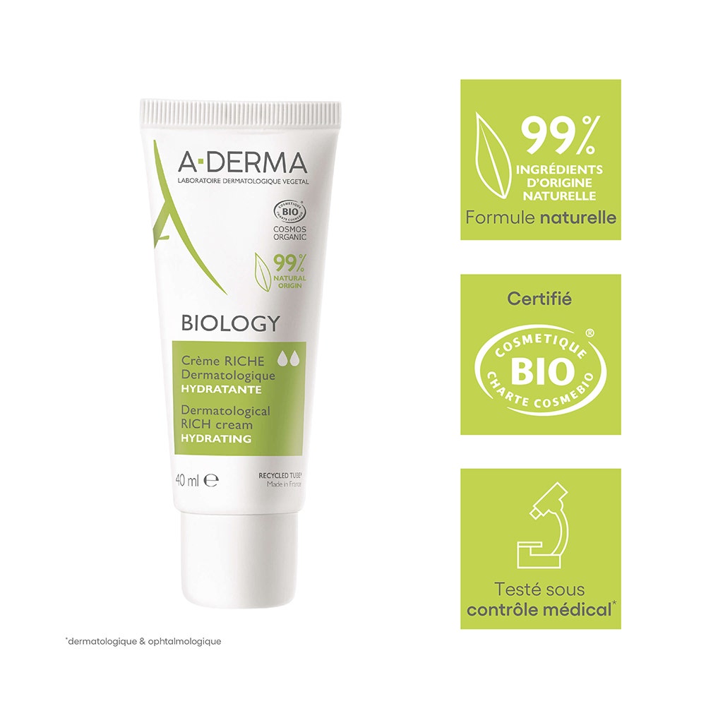 A-Derma Biology Hydrating Rich Cream 40ml (1.35fl oz)