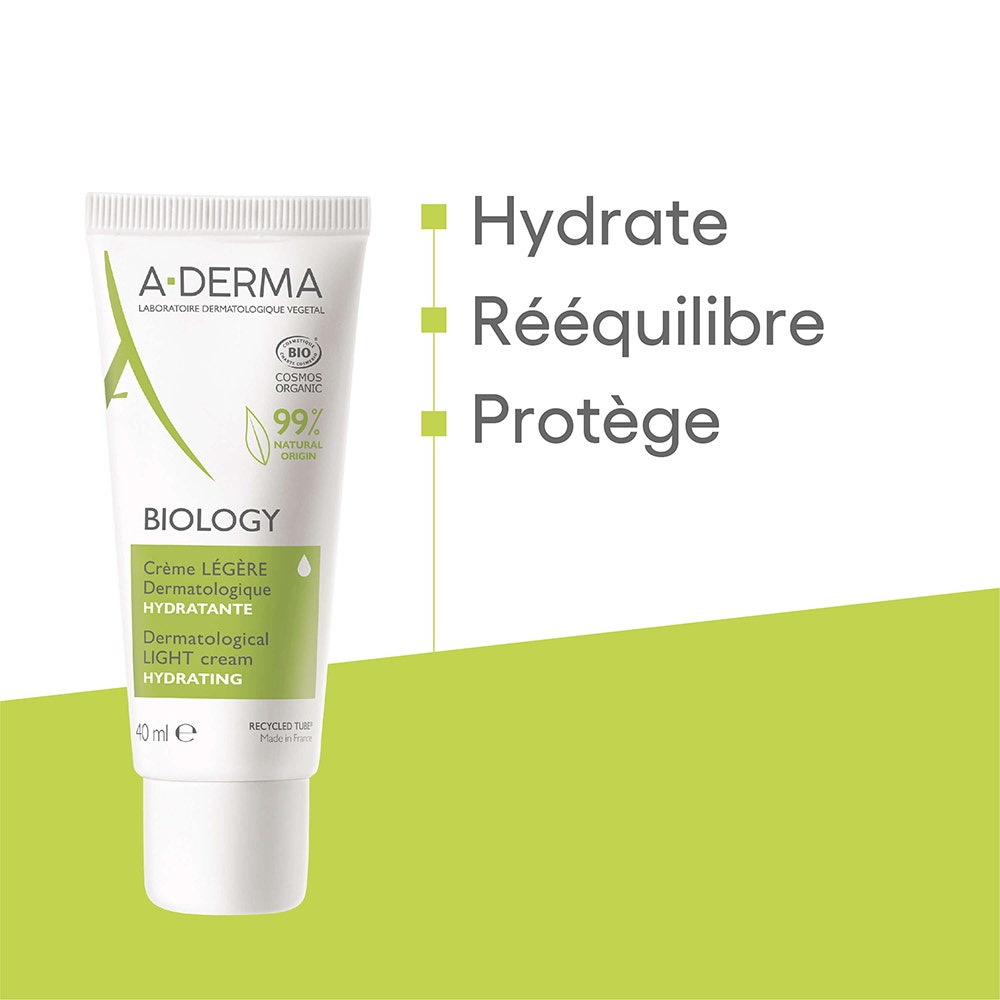 A-Derma Biology Hydrating Light Cream 40ml (1.35fl oz)