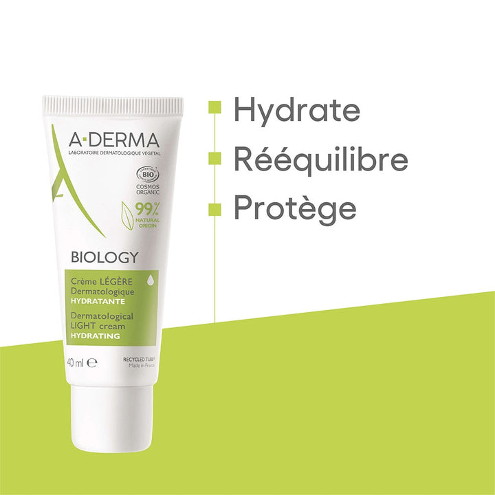 A-Derma Biology Hydrating Light Cream 40ml (1.35fl oz)