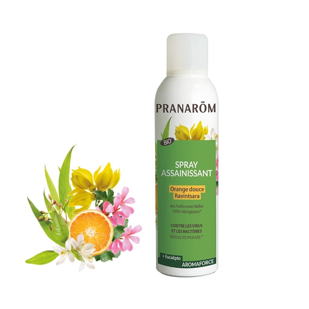 Pranarôm Aromaforce Sweet Orange Sanitizing Spray - Ravintsara Bioes 400ml (13.53fl oz)