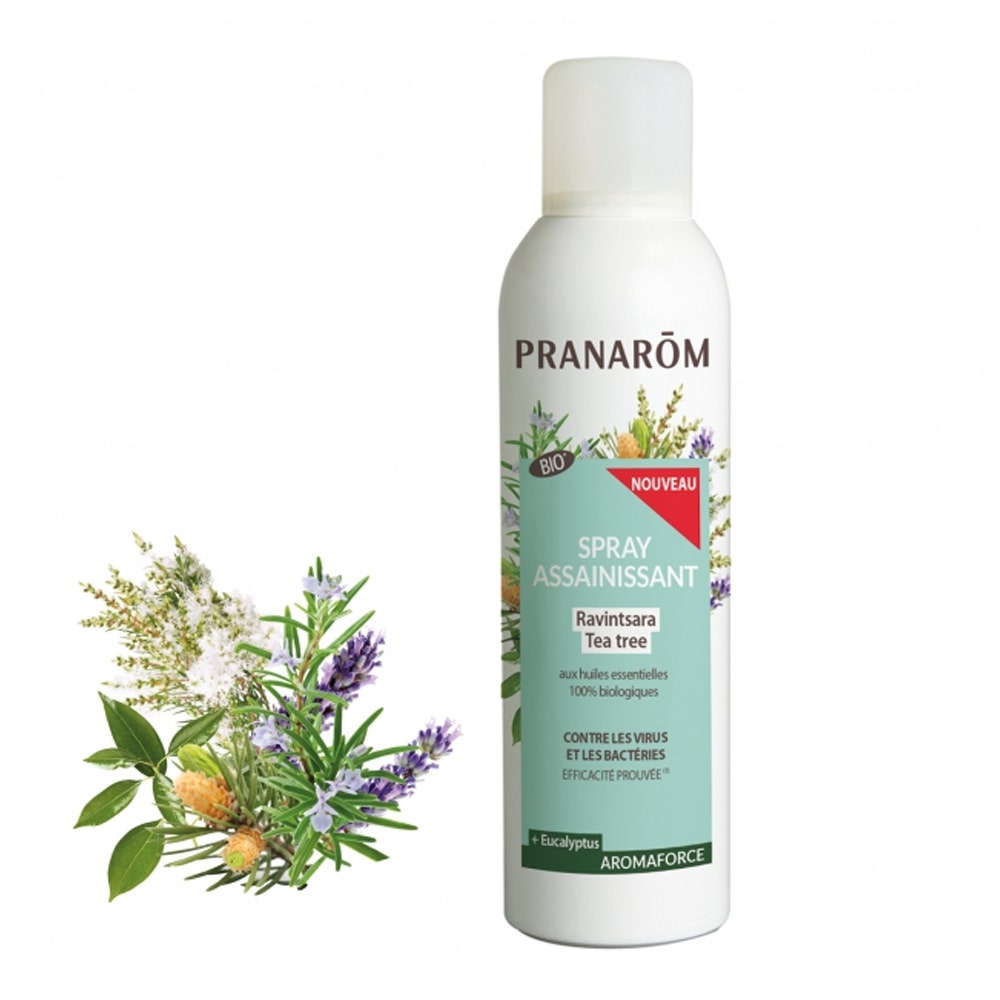 Pranarôm Aromaforce Organic Sanitizing Spray Ravintsara - Tea Tree 75ml (2.54fl oz)