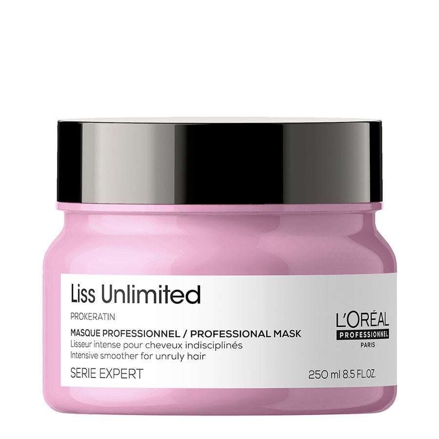 L'Oréal Professionnel Liss Unlimited Pro Keratin Masque Lissant Intense pour Cheveux Indisciplinés 250 ml (8,45 fl oz) 