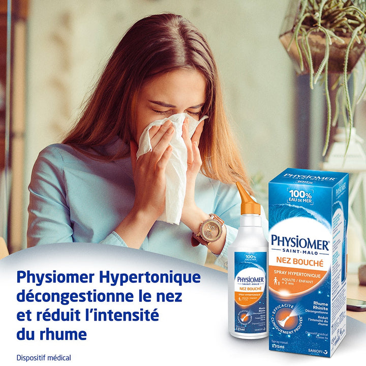 Physiomer Blocked nose hypertonic spray for adults and children Adults & Children 135ml (4.56fl oz)