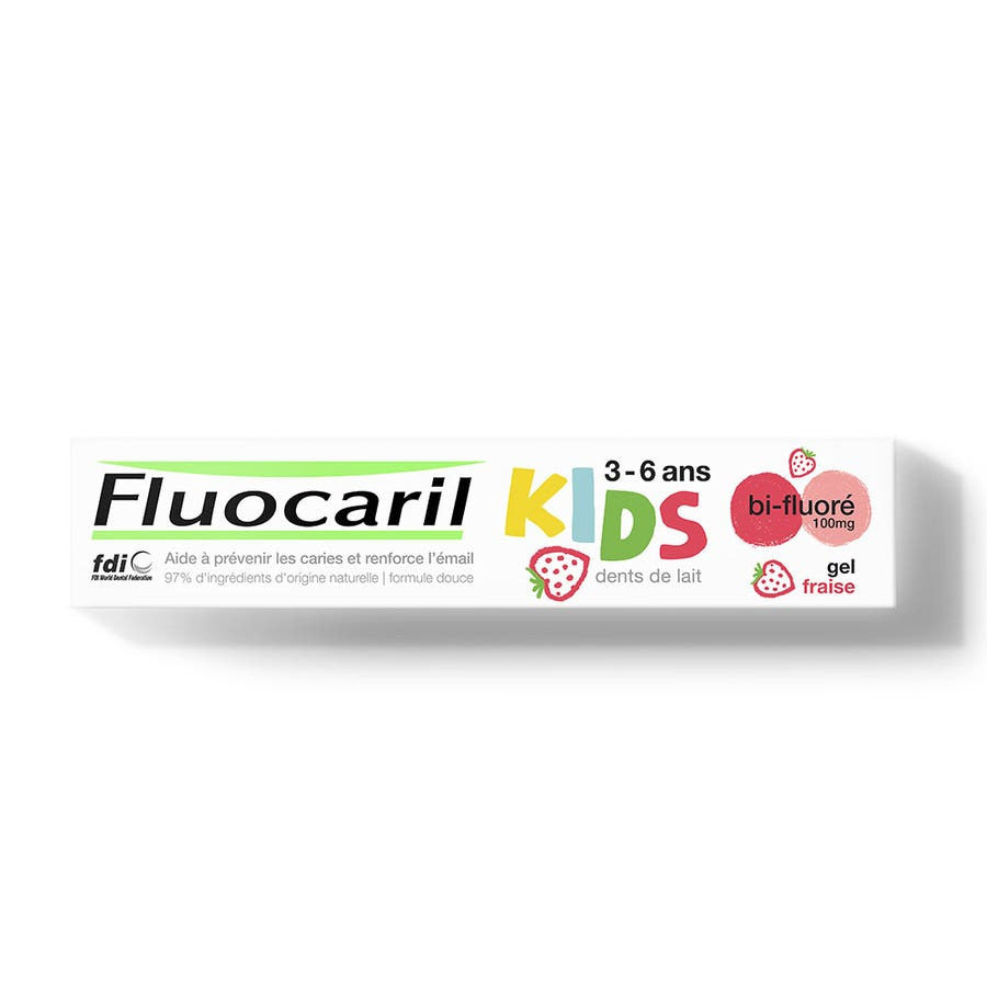 Dentifrice Fluocaril Kids 0-6 ans fraise 3 - 6 ans 50 ml (1,69 fl oz) 