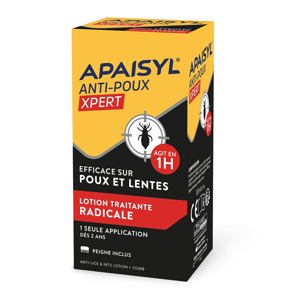 Apaisyl Anti-lice Xpert treating lotion for 100% nits and lice 100 ml (3.38fl oz)