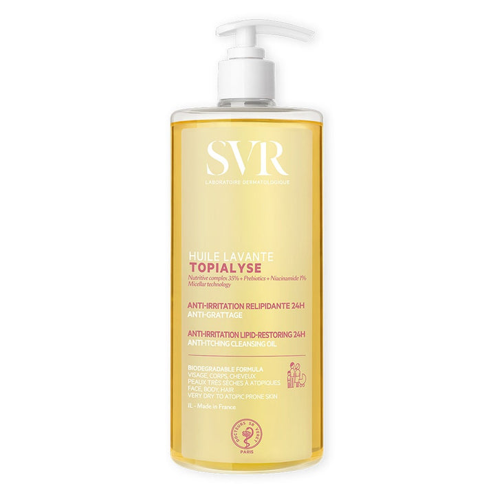 SVR Topialyse Aceite limpiador relipidizante antipicor para piel sensible 1L