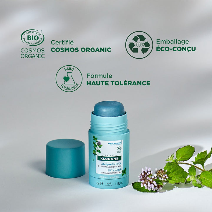 Klorane Purifying Organic Aquatic Mint & Clay Mask Stick 25g (0.88oz)
