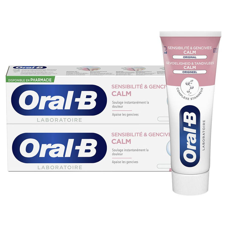 Dentifrice Oral-B Sensitivity &amp; Gum Calm Original 75 ml x2 (2,53 fl oz x2) 