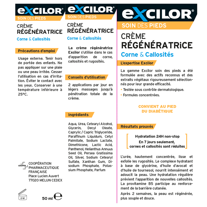 Excilor Anti Callus Regenerative Cream For Feet 50ml (1.69fl oz)