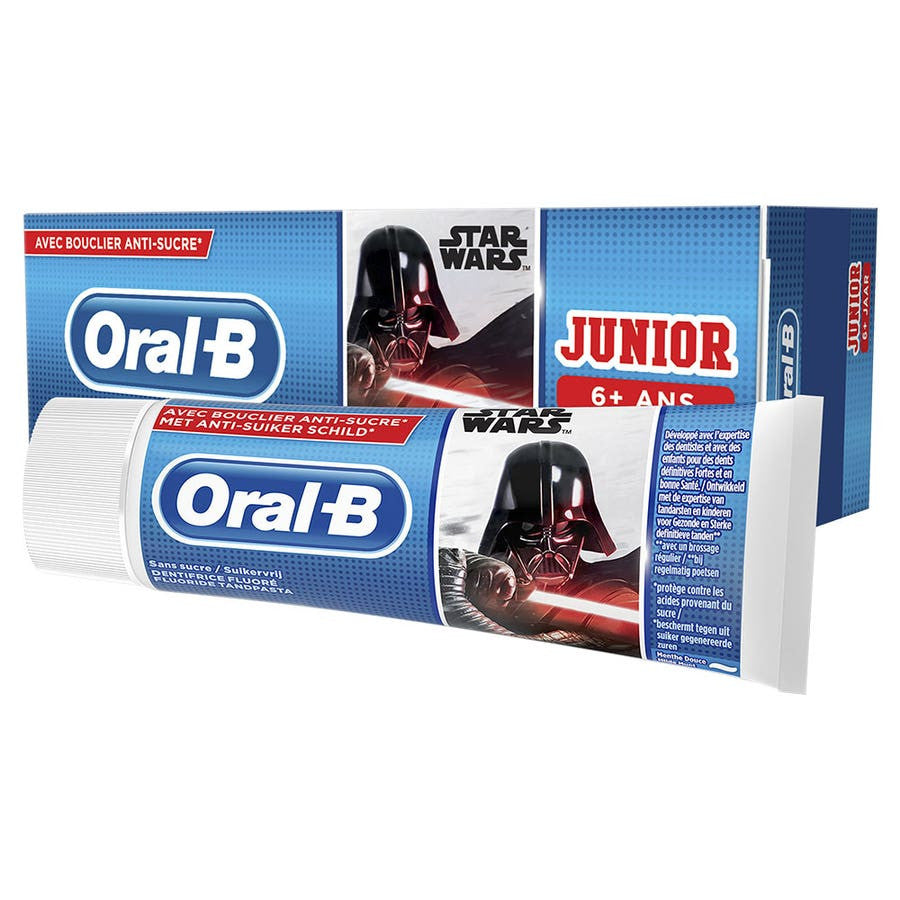 Dentifrice Oral-B Star Wars Junior Menthe 75 ml (2,53 fl oz) pour 6 ans et plus 