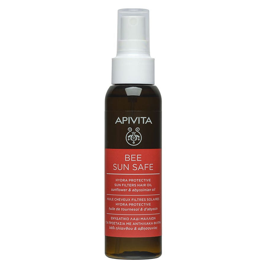 Huile capillaire Apivita Bee Sun Safe avec filtres solaires 100 ml (3,38 fl oz) 