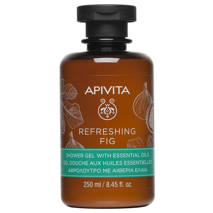Apivita جل استحمام منعش بالتين والزيوت العطرية 250ml
