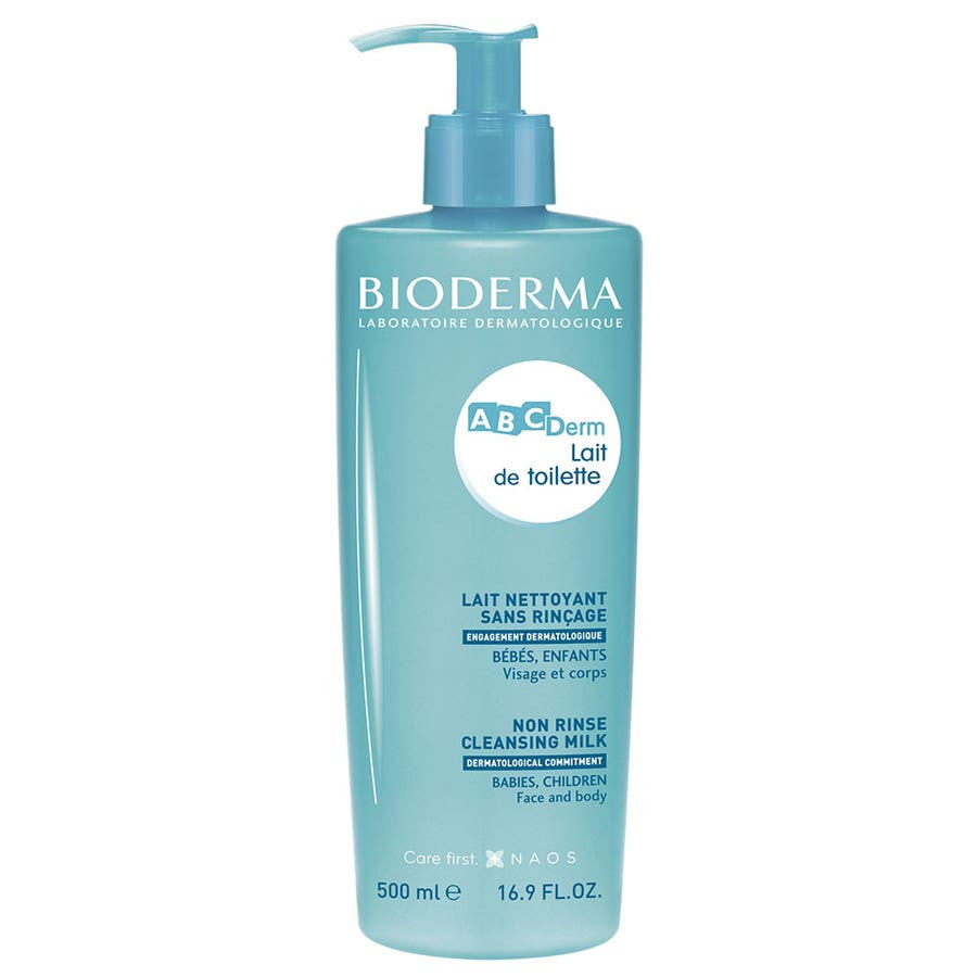 Bioderma ABCDerm Lait Démaquillant Sans Rinçage Visage et Corps 500 ml (16,90 fl oz) 