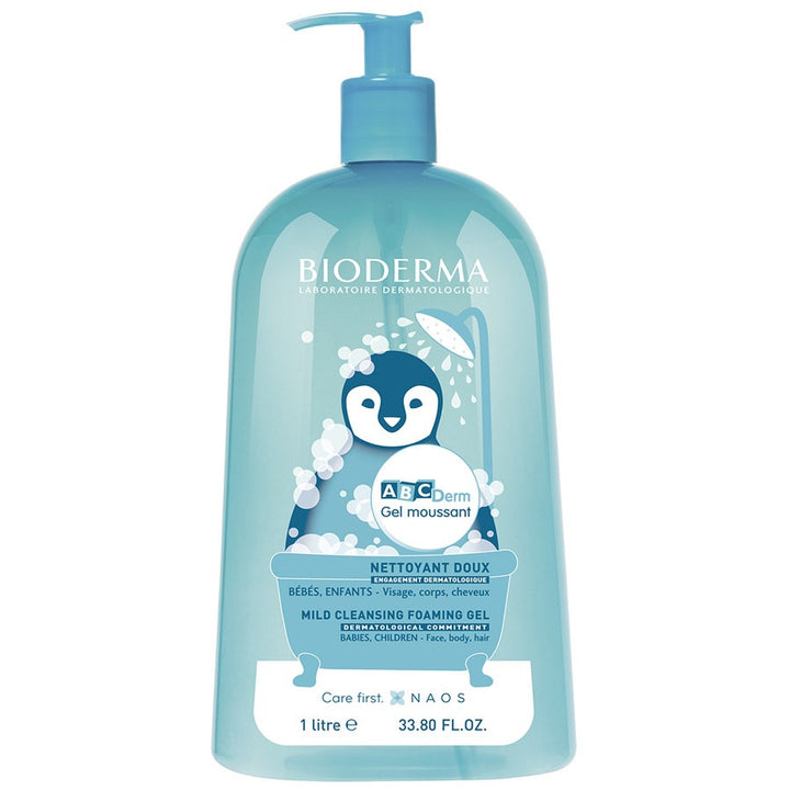 Bioderma ABCDerm جل منظف رغوي لطيف للرضع والأطفال 1L