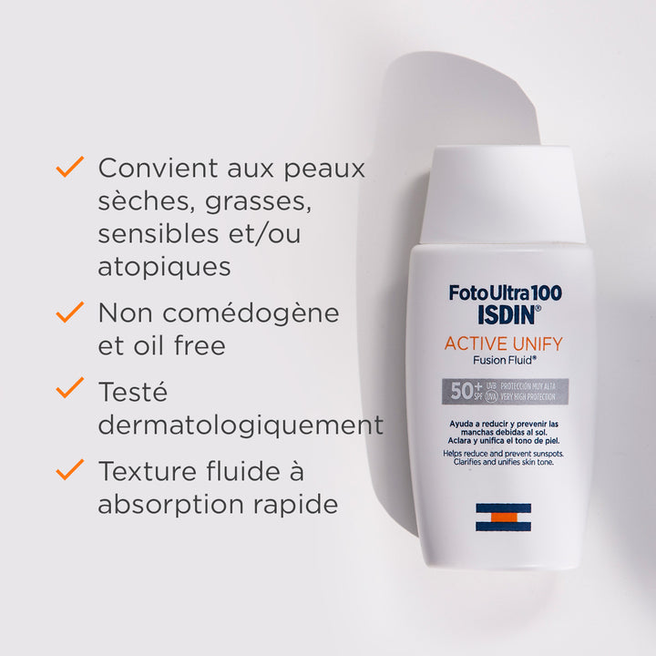 ISDIN FotoUltra 100 Active Unify Fusion Fluid SPF50+ 50ml (1.69floz)