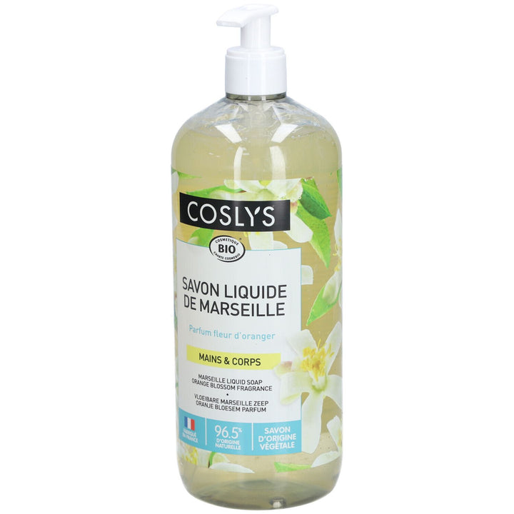 Coslys Organic orange blossom liquid Marseille soap Hand & Body 1L (33,81fl oz)