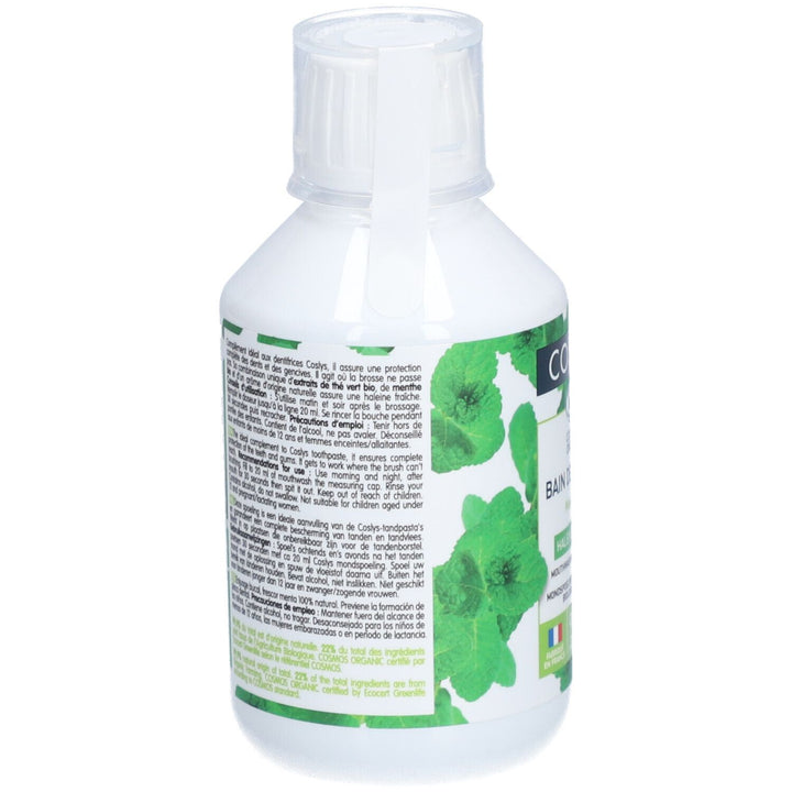 Coslys Mouthwash Intense Protection Fresh Organic Mint Menthe 250ml (8.45fl oz)