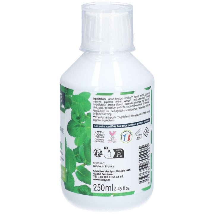 Coslys Mouthwash Intense Protection Fresh Organic Mint Menthe 250ml (8.45fl oz)