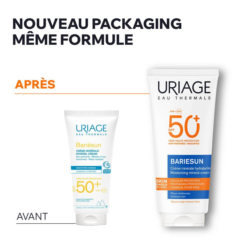 Uriage Bariésun Mineral Hydrating Cream SPF50 100 ml (3.38fl oz)