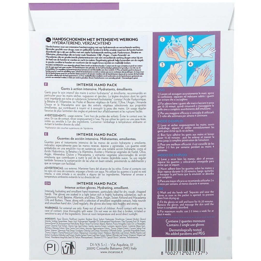 Incarose Intense Gloves for Intensive Hand Care, 1 Pair