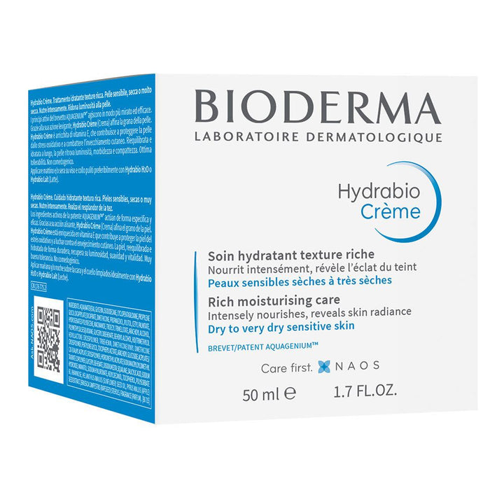 Bioderma Hydrabio كريم مرطب غني للبشرة الجافة إلى شديدة الجفاف 50ml