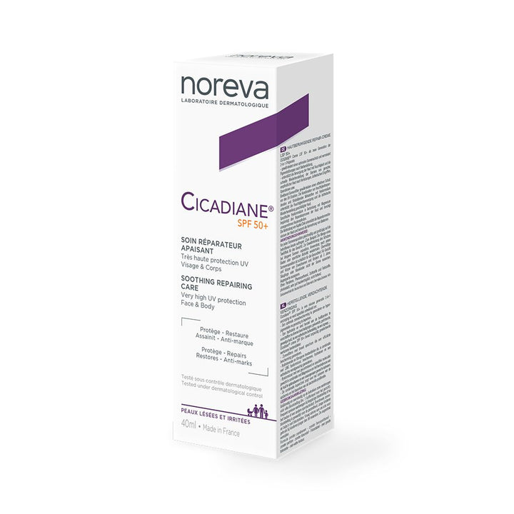 Noreva Cicadiane Spf50+ Soothing Repairing Care Damaged Skin 40ml (1,35fl oz)