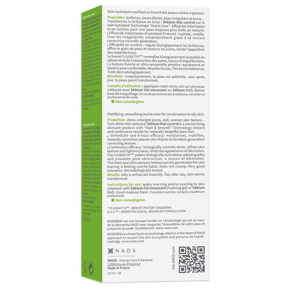 Bioderma Sébium سائل مرطب ومطفئ للمعان 30ml