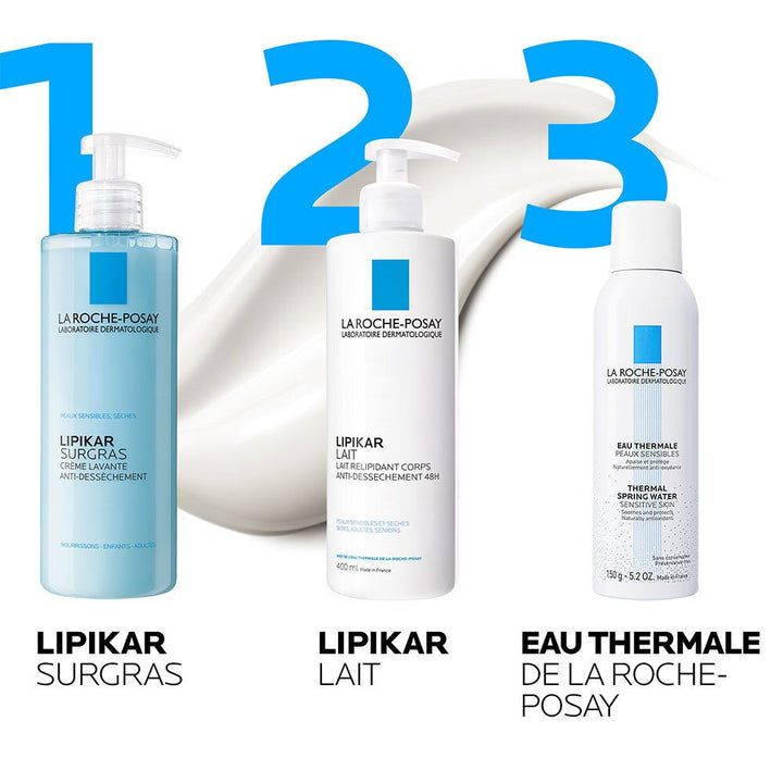 La Roche-Posay Lipikar Surgras Crème de douche concentrée pour peaux sèches et sensibles 750ml