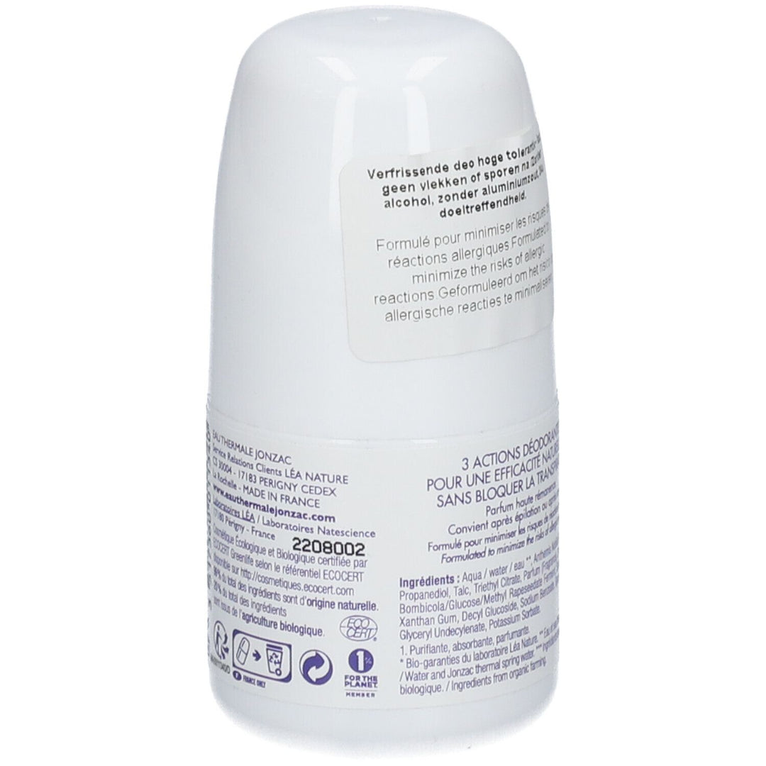 Eau thermale Jonzac Antitranspirante orgánico hipoalergénico 24 h Roll-on 50ml