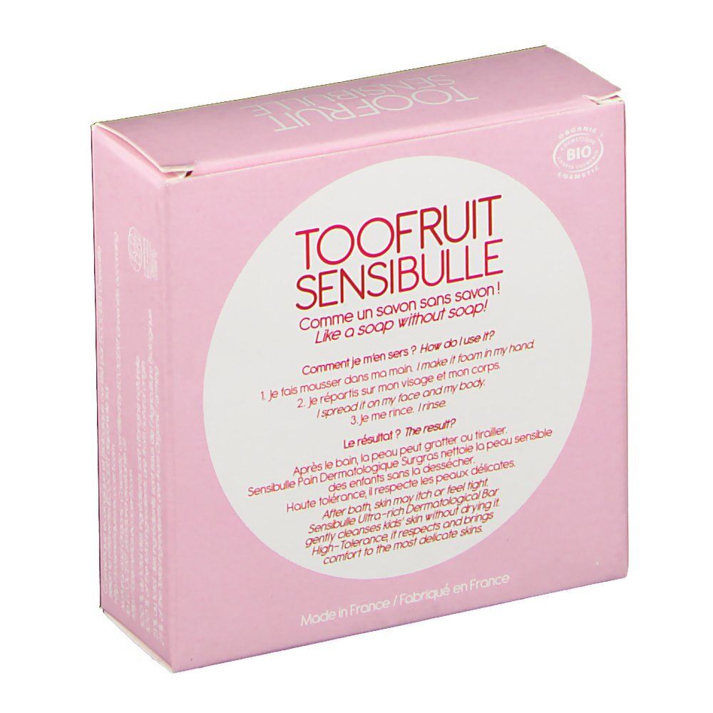 Toofruit Sensibulle Strawberry and Raspberry Superfatted Dermatological Bar 85g (2.99 oz)