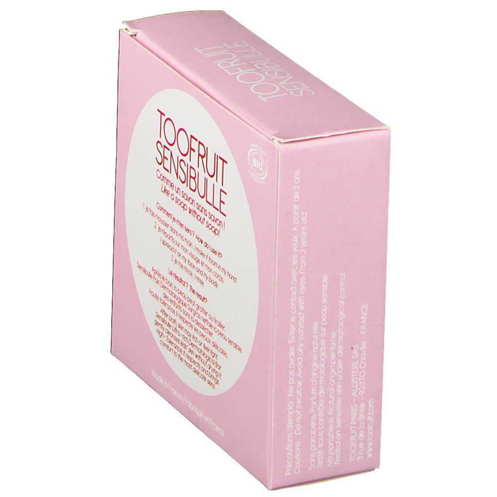 Toofruit Sensibulle Strawberry and Raspberry Superfatted Dermatological Bar 85g (2.99 oz)